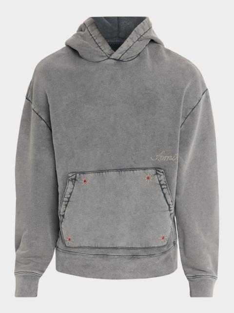 Men & apos;s Studded Cotton Hoodie