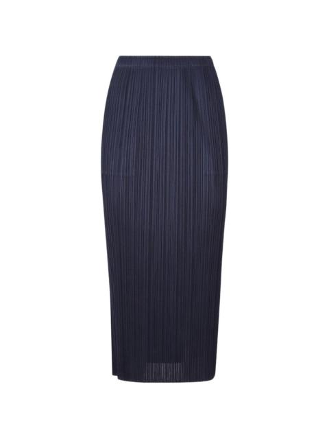 pleated midi skirt