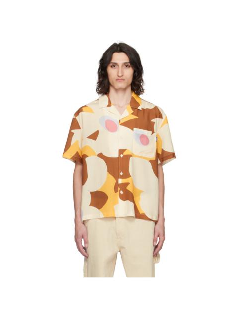 Off-White & Brown Floral Shirt