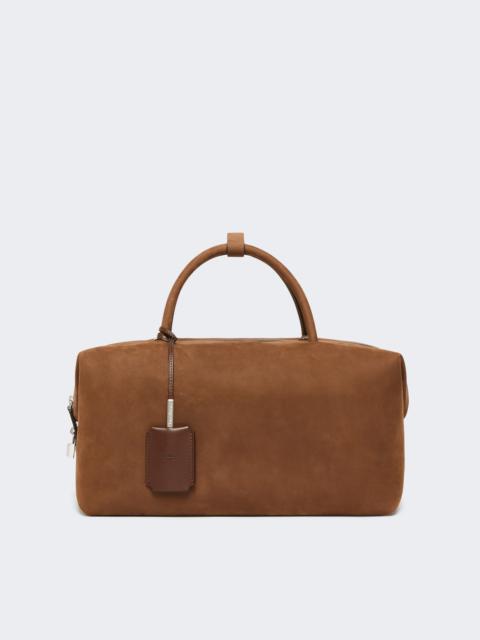 HOLDALLLSUEDE Large nubuck leather Boston bag