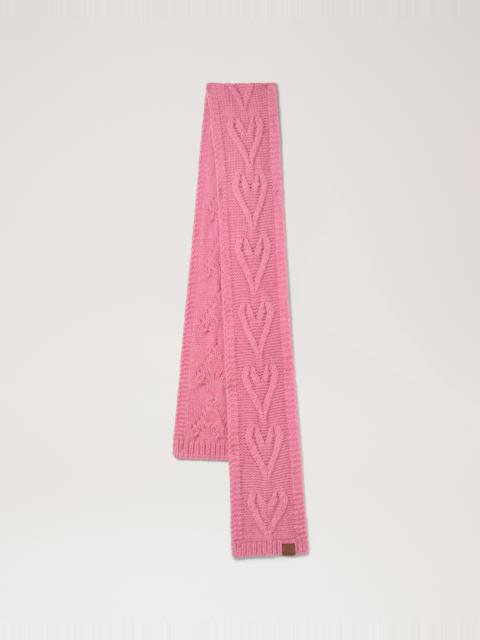 Cable Knitted Heart Scarf
Rhubarb Lambswool