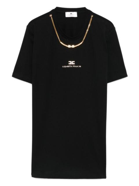 chain-embellished cotton T-shirt