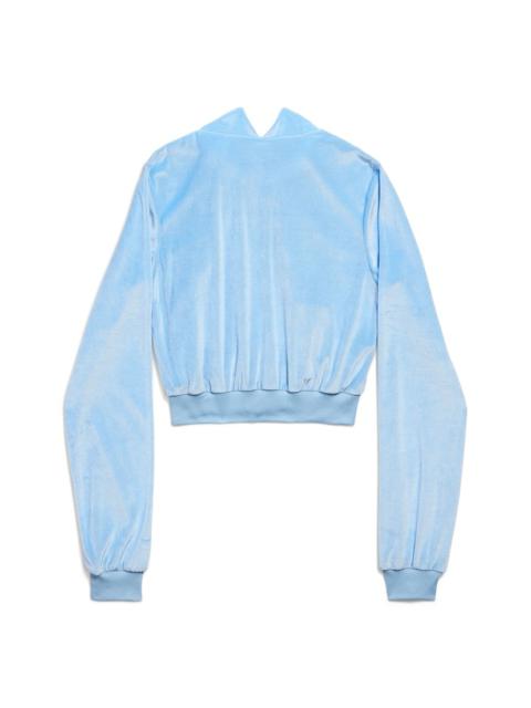Women's Back To Front Top in Sky Blue