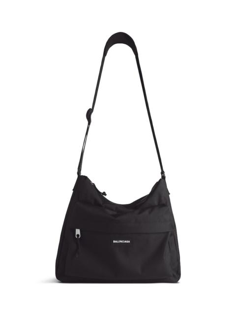 Men's Explorer Hobo Messenger Bag in Black