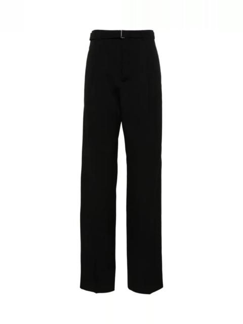 PLEAT-DETAIL WOOL TROUSERS