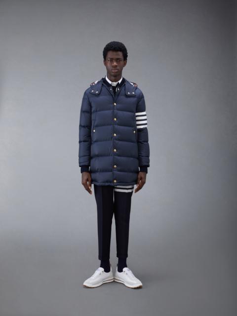 Navy Matte Nylon 4-Bar Down Coat