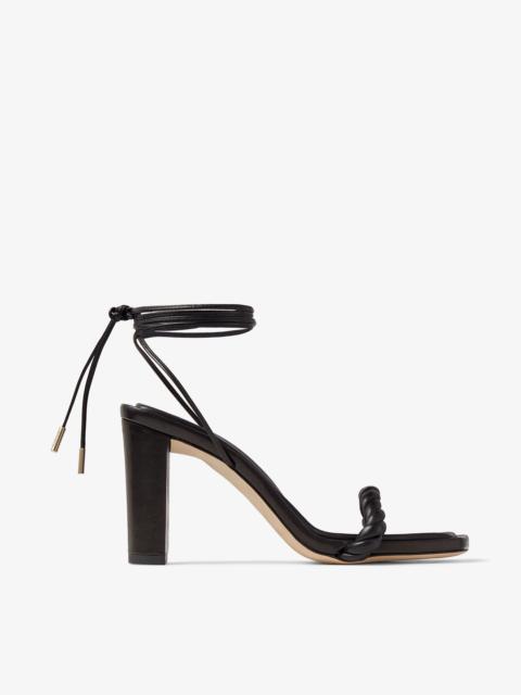 Diosa Sandal 85
Black Leather Sandals with Tie-Fastening