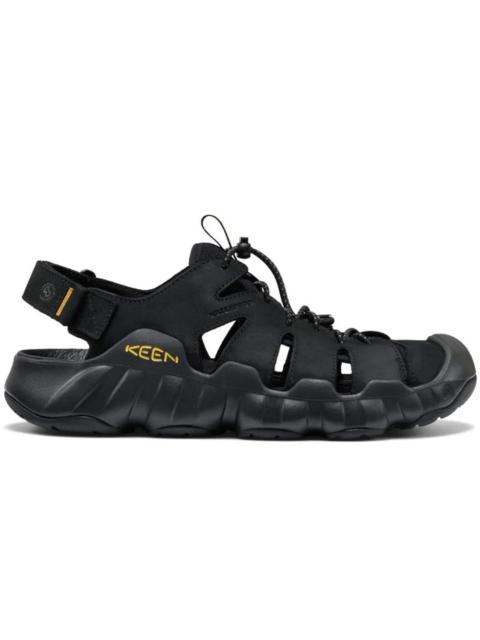 KEEN | Hyperport Fisherman Leather Sandal 'Black / Keen Yellow'
