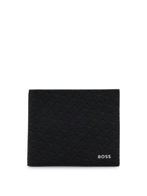 BILLFOLD WALLET WITH PERFORATED MONOGRAM MOTIF