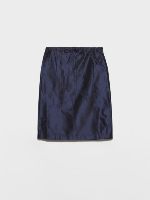 Taffeta midi-skirt
