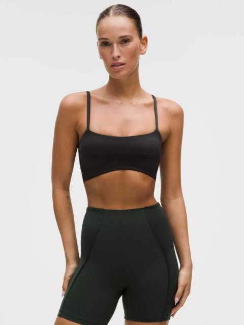 Satin Spaghetti-Strap Yoga Bra *Light Support, A/B Cup