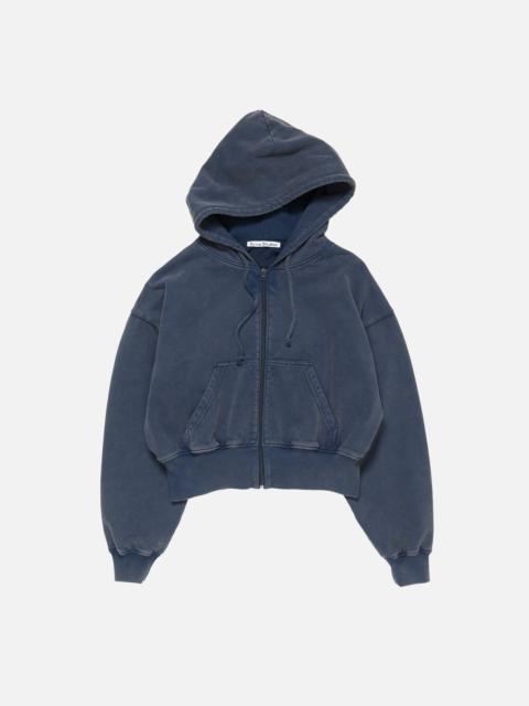 Hooded zipper sweater - Navy blue