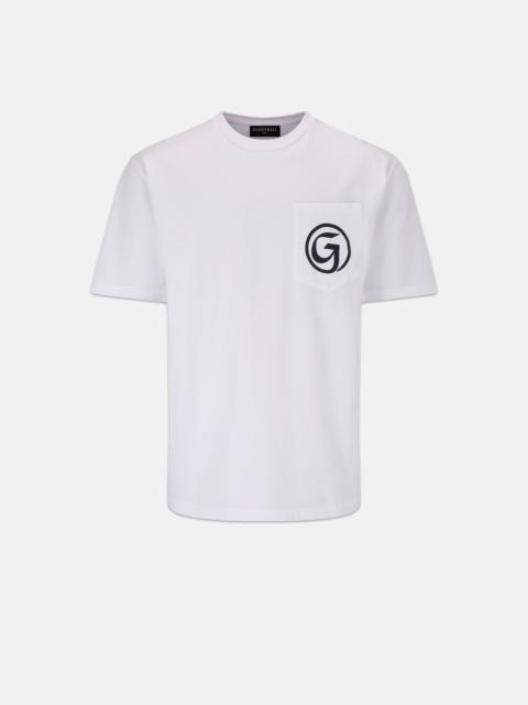 Men's 'G' Print T-shirt White/Navy
