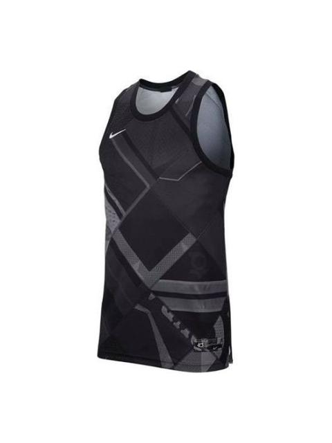 Nike Logo Round Neck Loose Gym Sports Quick Dry Basketball Vest Black AT3188-010
