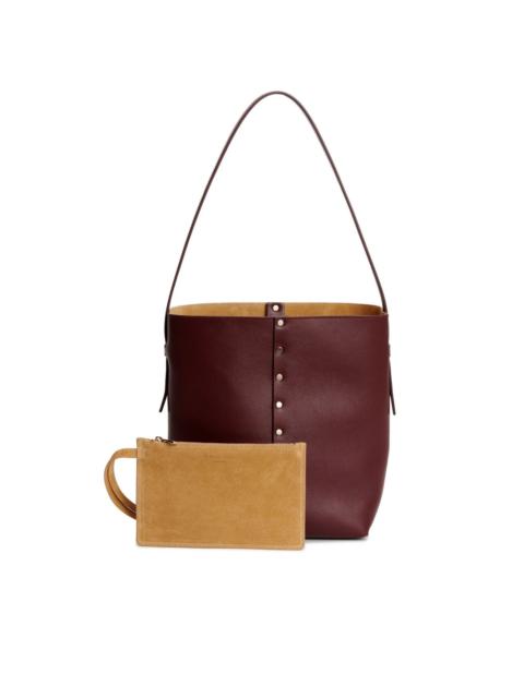 stud-embellished bucket bag