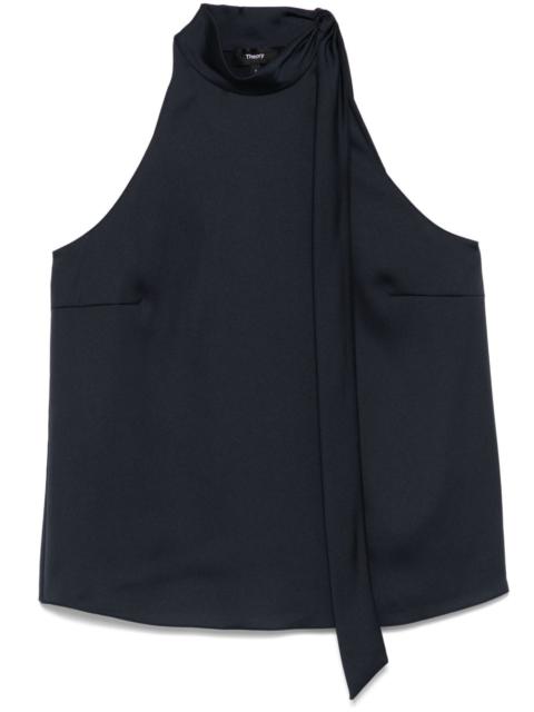 textured-satin halter top