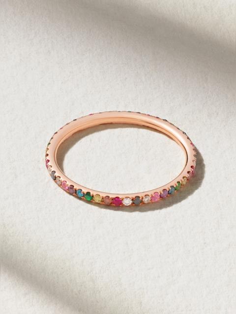 Thread 18-karat Rose Gold Multi-stone Ring