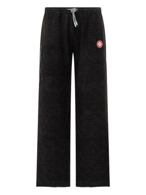 textured-panel towelling trousers