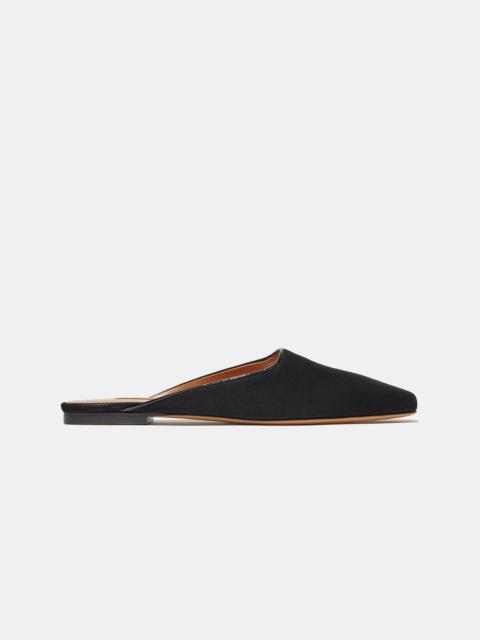 FLAT MULE IN BLACK SUEDE