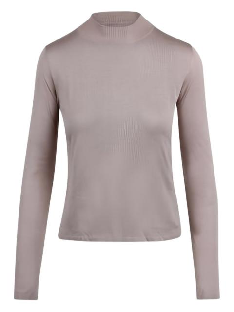 mock-neck long-sleeve sweater
