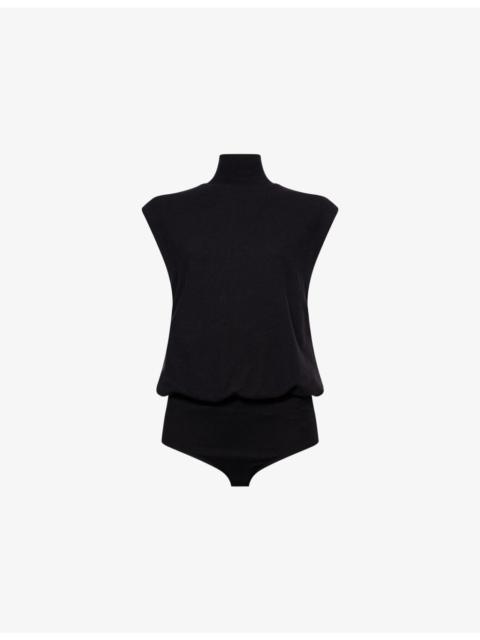 Emmeline Roll-Neck Knit Bodysuit