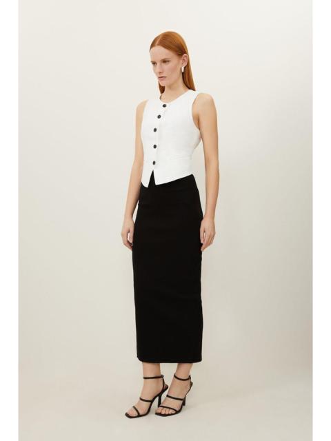 Compact Jersey Rib Maxi Skirt