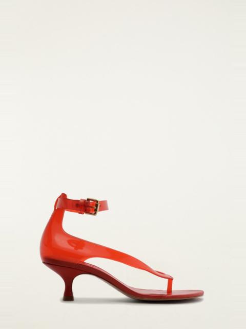 Red Jelly Heeleded Sandal