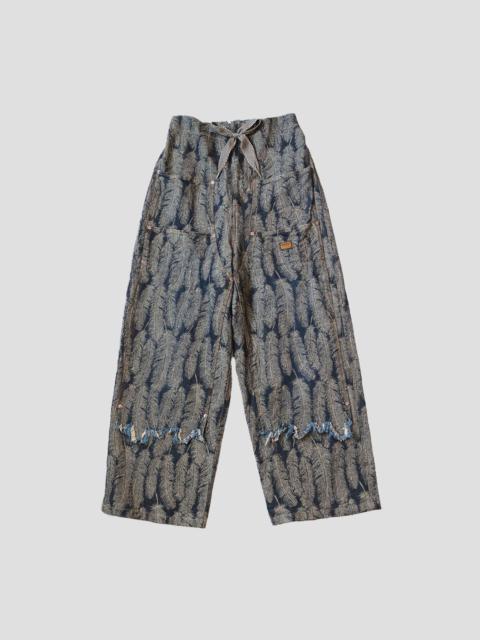 12oz MAGPIE DENIM W-KNEE EASY BAGY PANTS