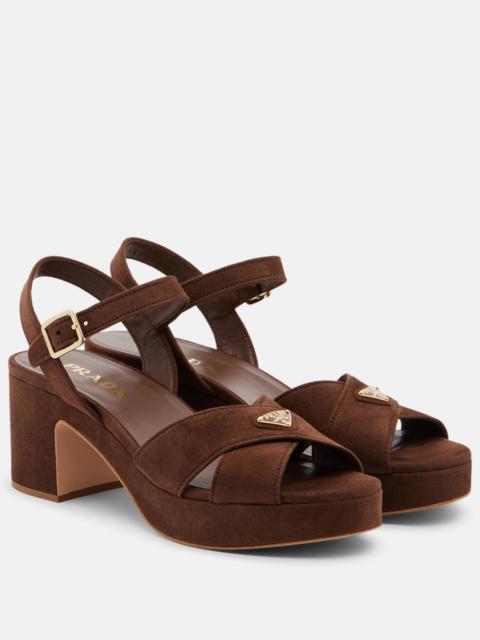 Suede platform sandals