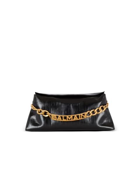 1945 Soft clutch in monogrammed calfskin