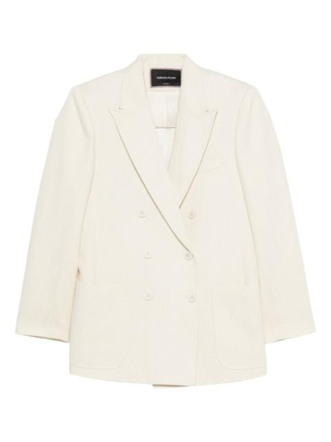 double-breasted pocket blazer