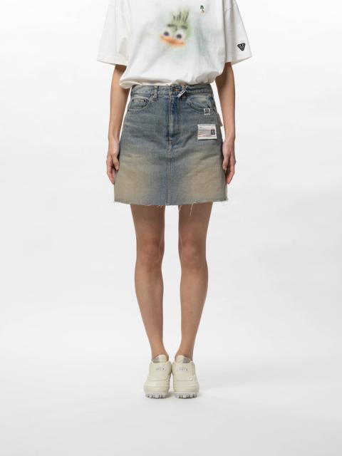 Front Back Combined Denim Shorts