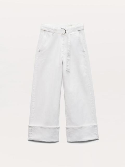 Andi Belted Ankle-Length Wide-Leg Jeans
Vintage Stretch Denim