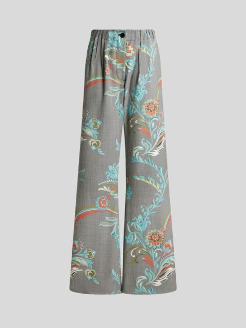 WOOL-BLEND TROUSERS WITH DAFFODIL PRINT