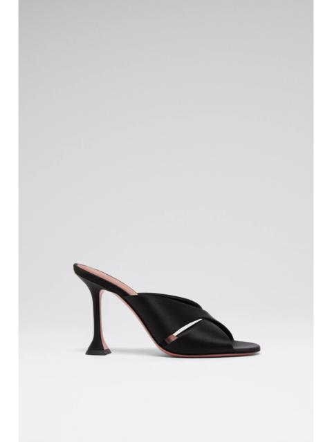 SALMA SLIPPER 95 BLACK SATIN