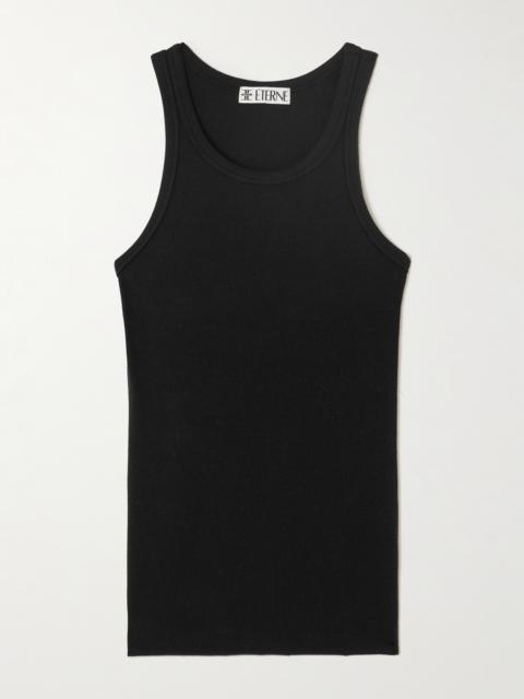 Ribbed Stretch-jersey Tank