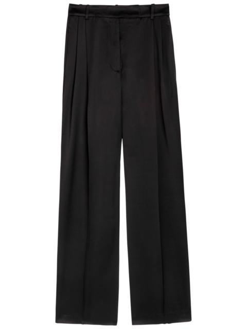 Rohe Pleated Straight-leg Satin Trousers
