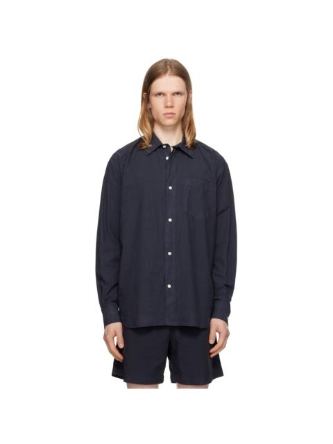 Navy Mo Cotton Tencel Shirt