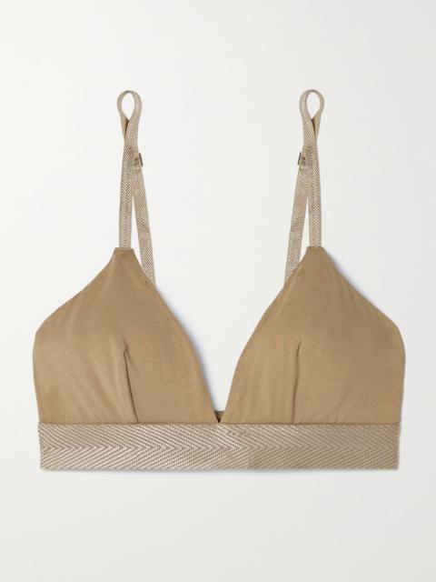 + Net Sustain Stretch-tencel Lyocell Soft-cup Triangle Bra
