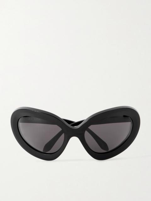 Round-frame Acetate Sunglasses
