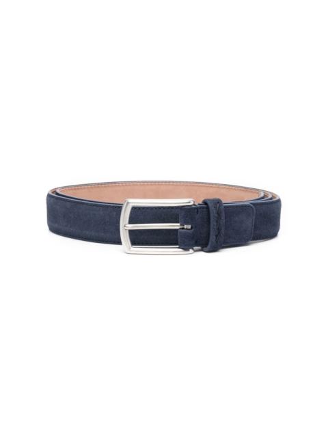 buckle-fastening leather belt