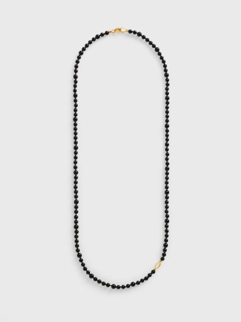 Infinity bead necklace black
