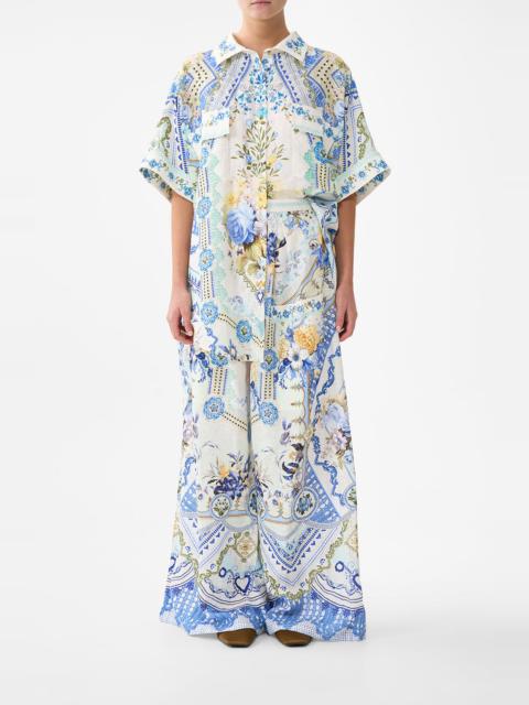 WIDE LEG TROUSER WITH FRONT POCKETS