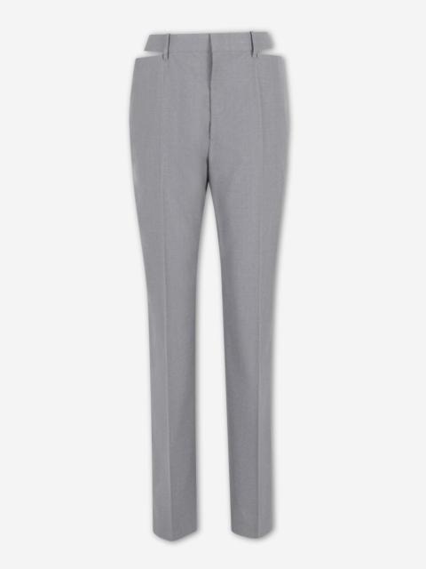 STRAIGHT LEG TROUSERS WITH SLITS