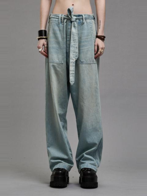 BELTED VENTI UTILITY PANT - LENNON BLUE