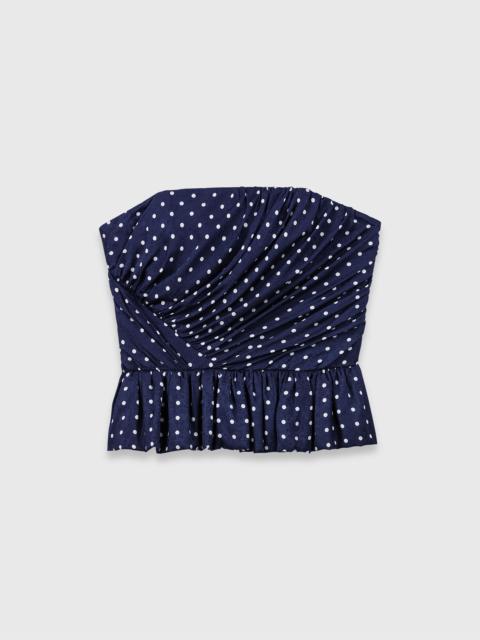 Patterned bustier top