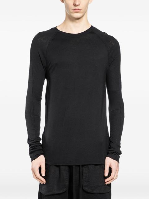 spliced long-sleeve T-shirt