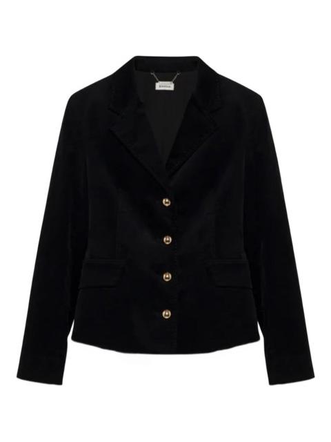 velvet button blazer