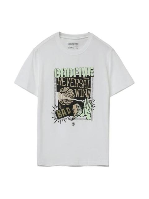 Li-Ning BadFive Graphic Loose Fit T-shirt 'White' AHSR475-3