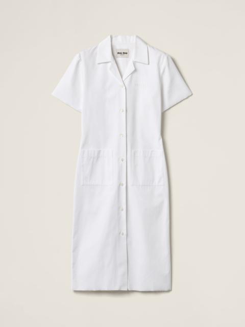 Poplin and jersey dress